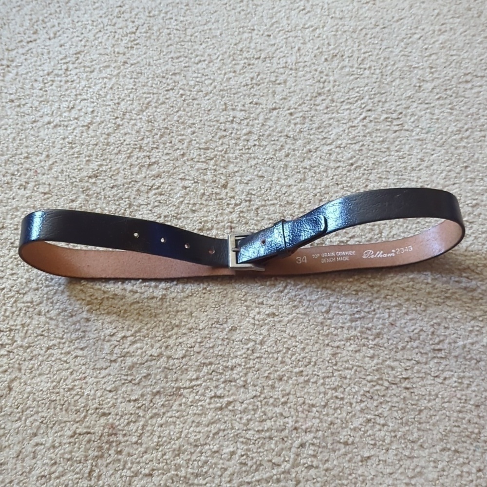 Pelham Dark Brown/ Black Top Grain Cowhide Bench Made Belt Size 34